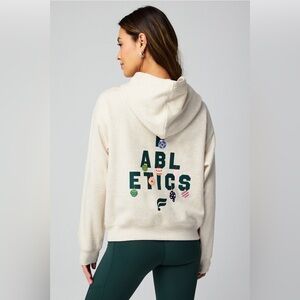 Fabletics || Cozy Fleece Hoodie Bone Heather/Fabletics (M)